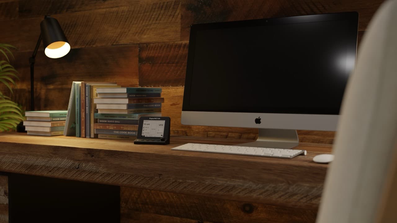 PaperMETAR in a cabin home office - view 1