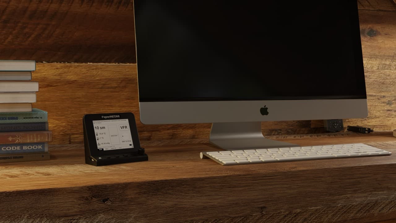 PaperMETAR in a cabin home office - view 2