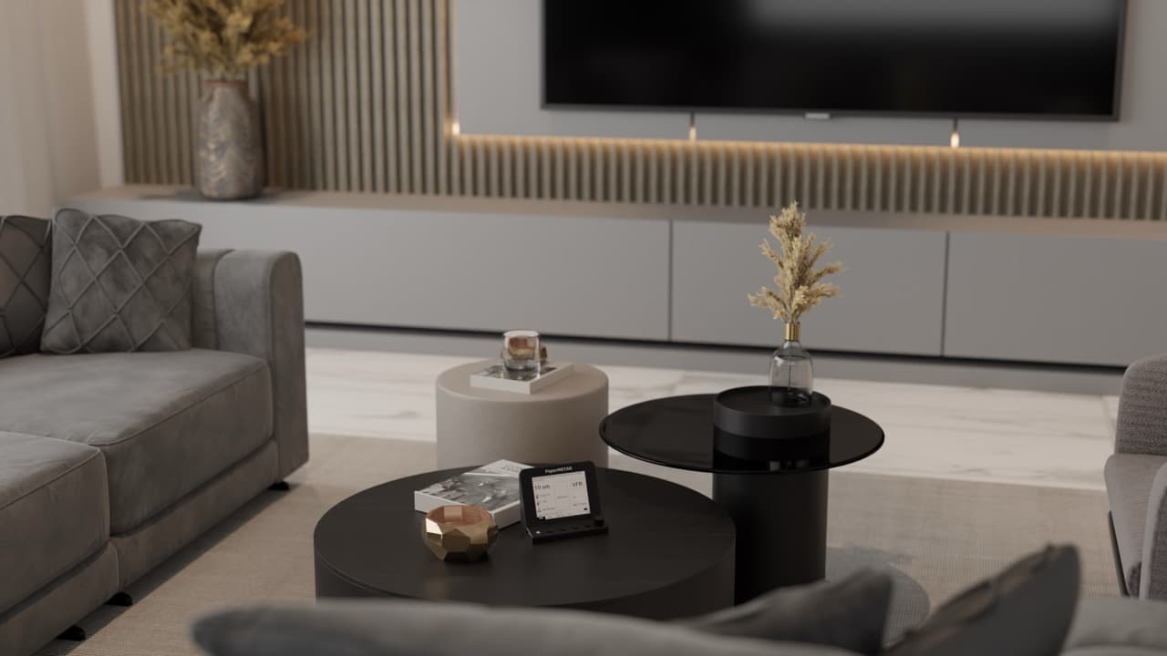 PaperMETAR in a living room - view 3